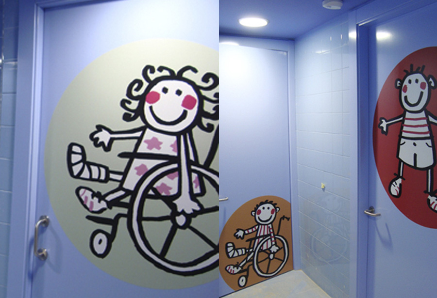 Baños y camerinos adaptados del Centro Escénico Pupaclown